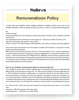 Remuneration Policy
